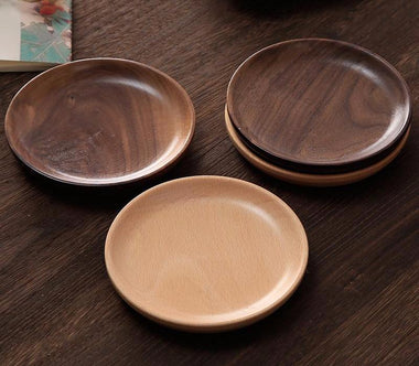 Round Wooden Plates