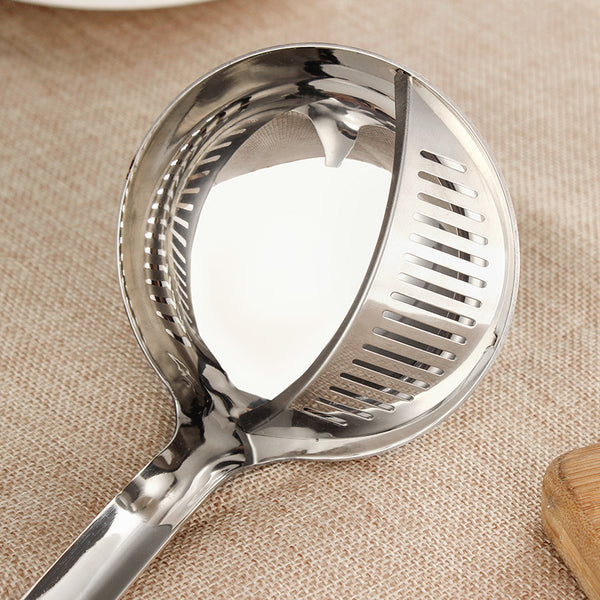 Stainless Steel Soup Spoon With Filter Colander Scoop