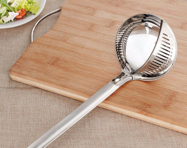 Stainless Steel Soup Spoon With Filter Colander Scoop