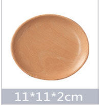 Round Wooden Plates